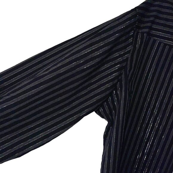 Wrangler Western Shirts Snap Front Shirt Mens Large L Vintage Metallic Black - Picture 7 of 10